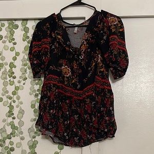 Bohemian/boho cold shoulder top